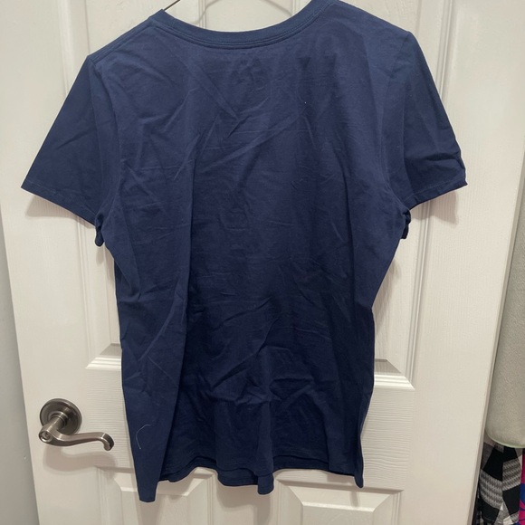 Nike Kids Dark Blue Tee with Vibrant Pink Swoosh - Picture 10 of 10